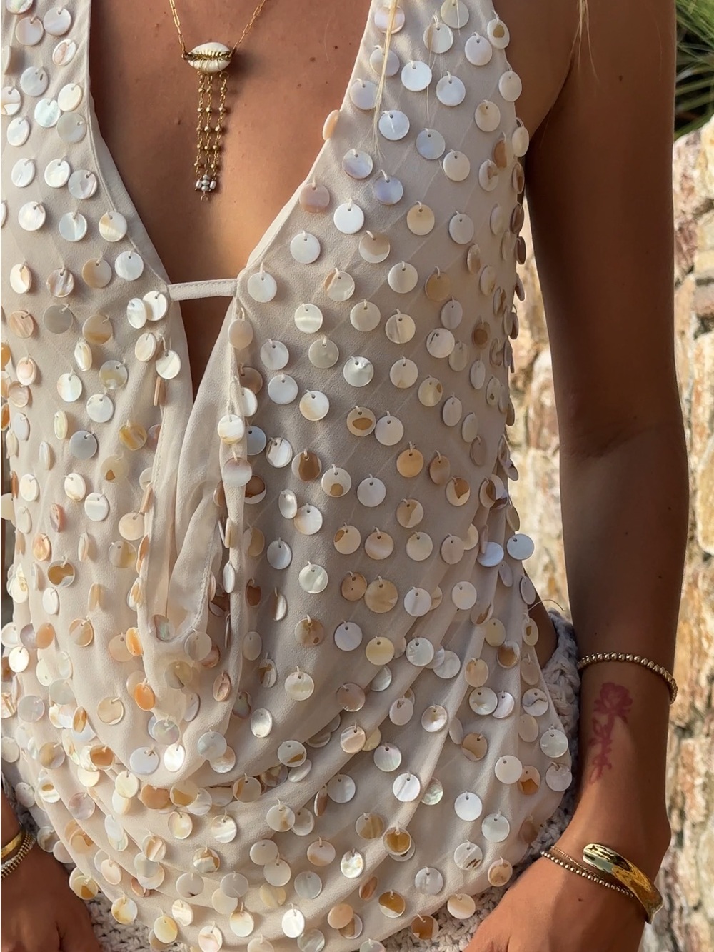 Peppermayo, seashell halter top - Picture 2 of 3